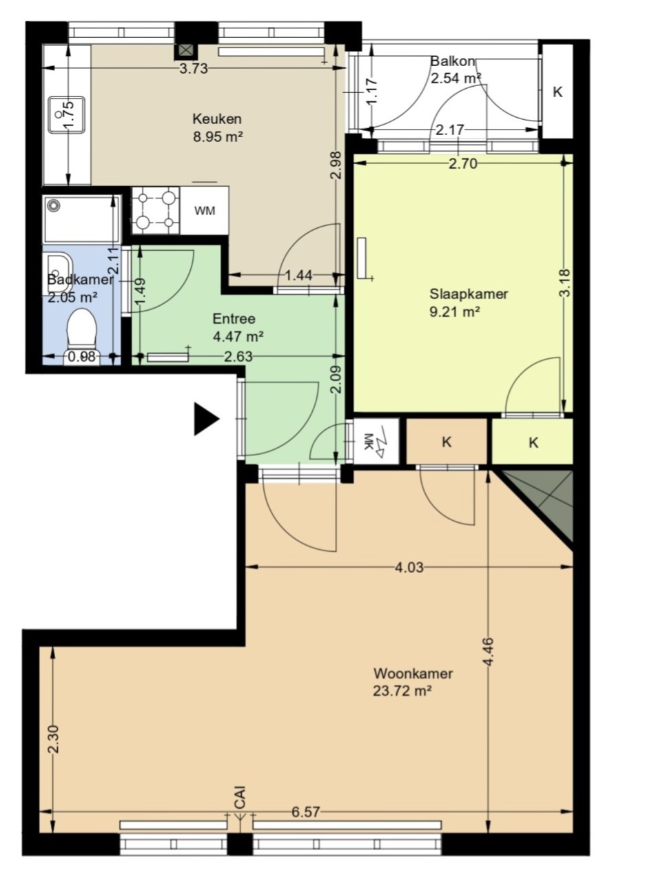 Verhuurplattegrond